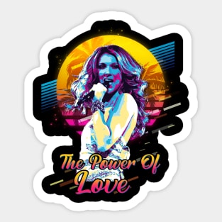 Retro The Power Of Love Sticker